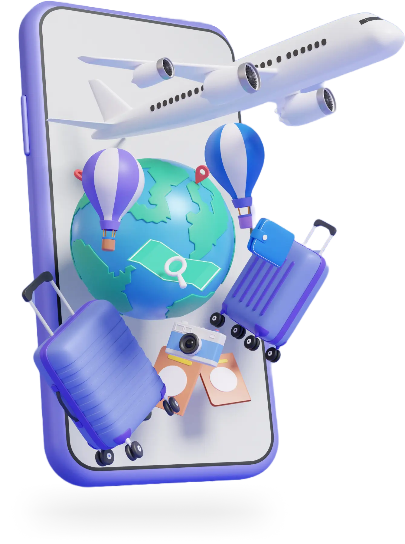 mobile phone with vector images